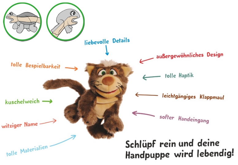 Animal hand puppets | Products | Living Puppets